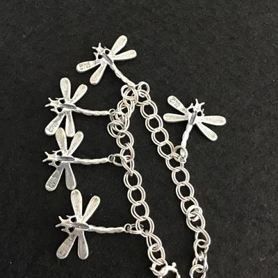 CDI Sterling Silver Dragon Fly Bracelet