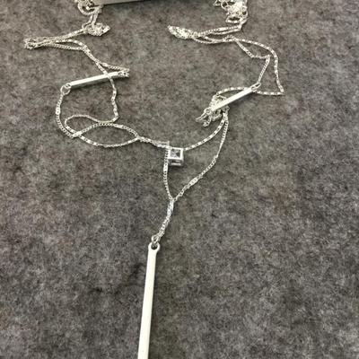 Lauren Conrad, cubic zirconia Silver-tone multi layered fashion necklace