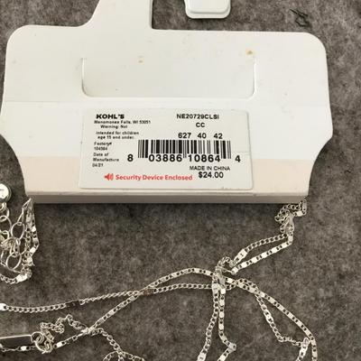 Lauren Conrad, cubic zirconia Silver-tone multi layered fashion necklace
