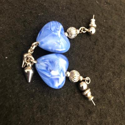 Glass Heart Earrings