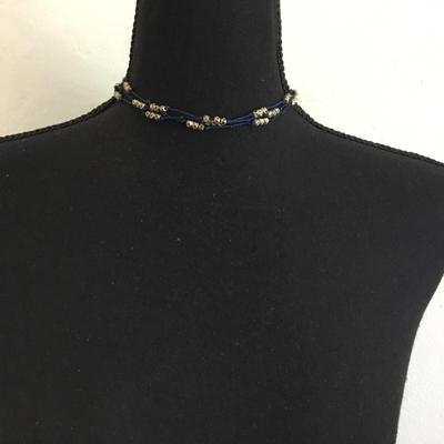 Cute Silver tone slider necklace