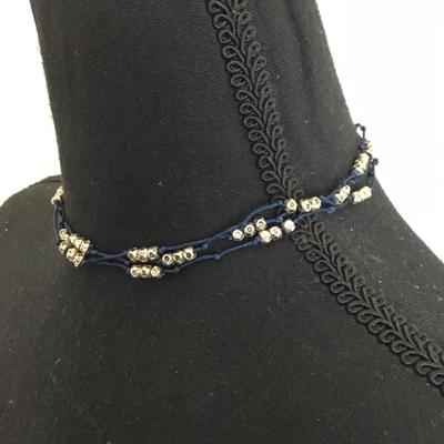 Cute Silver tone slider necklace