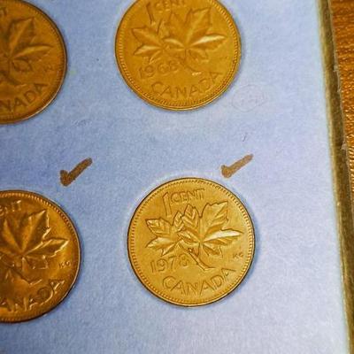 OLD US AND CANADIAN PENNIES