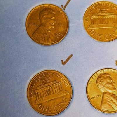 A COLLECTION OF US PENNIES