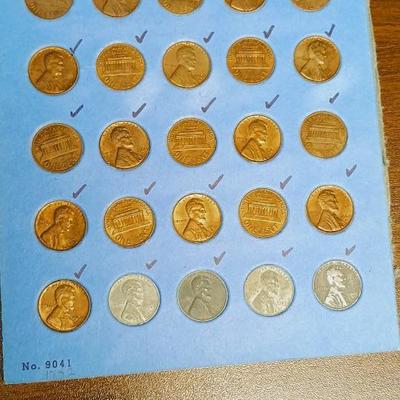 A COLLECTION OF US PENNIES