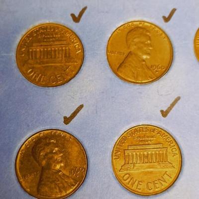 A COLLECTION OF US PENNIES
