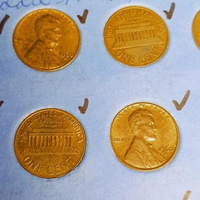 A COLLECTION OF US PENNIES