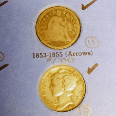 A COLLECTION OF OLD US COINS
