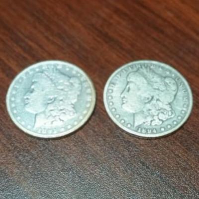 1891-O & 1894-S MORGAN SILVER DOLLARS