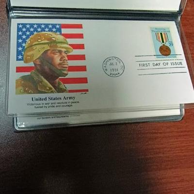P-40 WARHAWK $50 SILVER PROOF COIN, WWII FIRST DAY OF ISSUE & HER0ES OF DESERT STORM