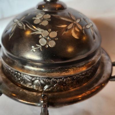 Vintage Pewter Butter Dish