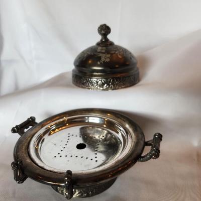 Vintage Pewter Butter Dish