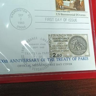 .900 SILVER COIN FRENCH D-DAY & 200th ANNIVERSARY OF THE TREATY OF PARIS MEDAL