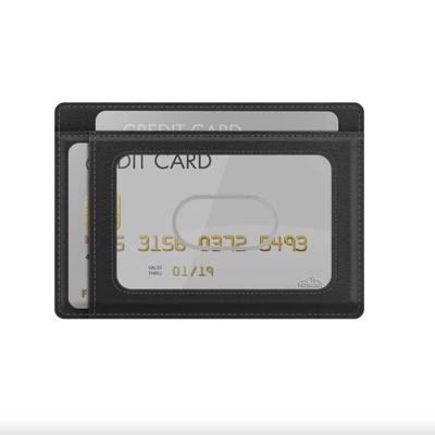 Cognac Brown Premium Leather Airtag Wallet w/RFID Blocking & Slots for ID, 3-5 Credit Cards & Inner Pocket for Cash