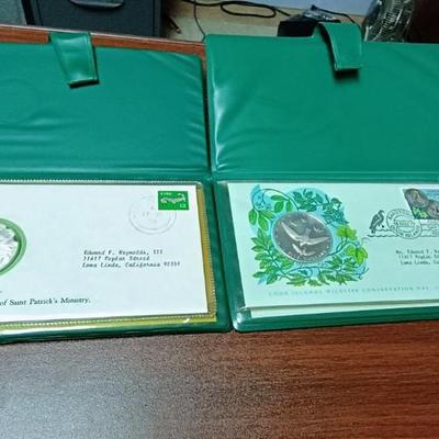 $5 COOK ISLAND COIN & .999 SILVER ST PATRICK'S DAY COIN