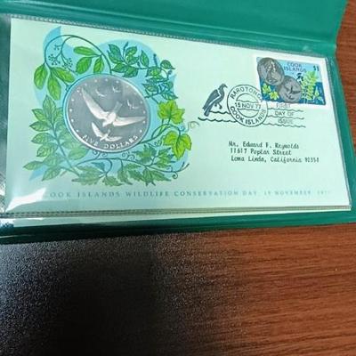 $5 COOK ISLAND COIN & .999 SILVER ST PATRICK'S DAY COIN