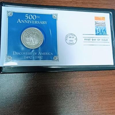 .900 SILVER DOLLAR HONORING VIETNAM VETERANS & BATTLES OF LEXINGTON AND CONCORD