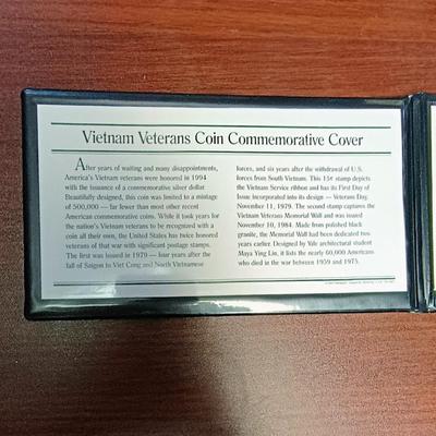 .900 SILVER DOLLAR HONORING VIETNAM VETERANS & BATTLES OF LEXINGTON AND CONCORD