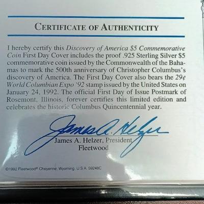 .900 SILVER DOLLAR HONORING VIETNAM VETERANS & BATTLES OF LEXINGTON AND CONCORD