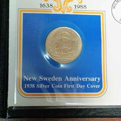 NEW SWEDEN ANNIVERSARY COIN & NUTCRACKER SILVER STAMP