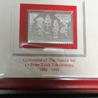 NEW SWEDEN ANNIVERSARY COIN & NUTCRACKER SILVER STAMP