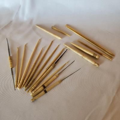 Antique Bone Crochet Hooks