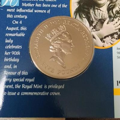 $10 INDEPENDENCE COIN W/750 GRAINS OF .925, QUEEN ELIZABETH THE CROWN MEDAL