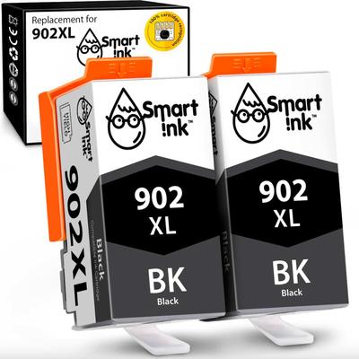 2-Pack Smart Ink Compatible Ink Cartridge Replacement for HP 902 XL in Black