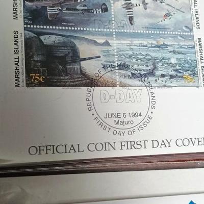 SILVER $1 JAMESTOWN 400th ANNIVERSARY & HEROES OF D-DAY $5 COIN