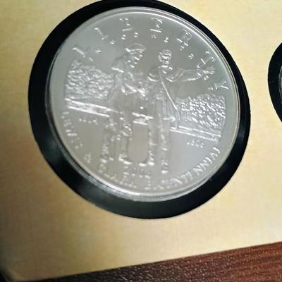 THOMAS EDISON SILVER DOLLAR & EYEWITNESS TO HISTORY COINS AND FIRST DAY ISSUE