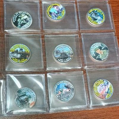 WWII THE PEARL HARBOR COLORIZED KENNEDY HALF DOLLARS