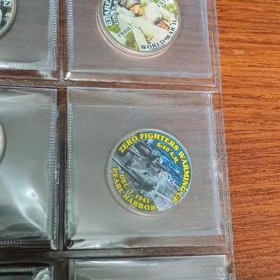 WWII THE PEARL HARBOR COLORIZED KENNEDY HALF DOLLARS