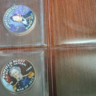 "THE WAR OF 1812" COLORIZED KENNEDY HALF DOLLARS