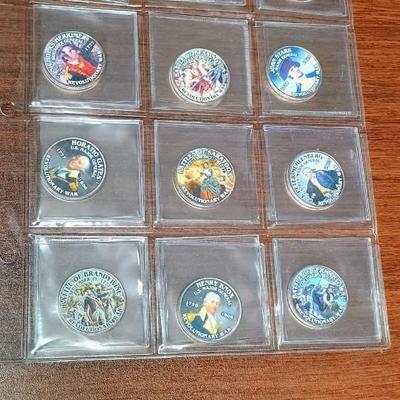 "THE AMERICAN REVOLUTION" COLORIZED KENNEDY HALF DOLLARS