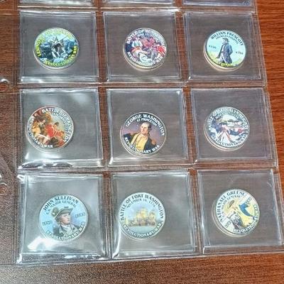 "THE AMERICAN REVOLUTION" COLORIZED KENNEDY HALF DOLLARS