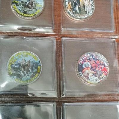 "THE AMERICAN REVOLUTION" COLORIZED KENNEDY HALF DOLLARS