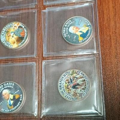 "THE AMERICAN REVOLUTION" COLORIZED KENNEDY HALF DOLLARS
