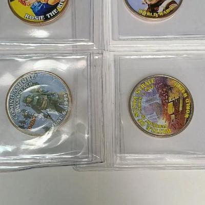 WWII COLORIZED KENNEDY HALF DOLLARS