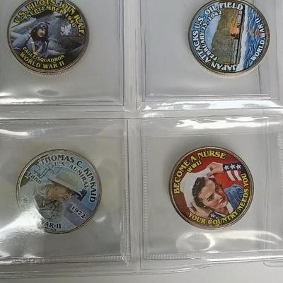 WWII COLORIZED KENNEDY HALF DOLLARS