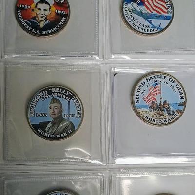 WWII COLORIZED KENNEDY HALF DOLLARS