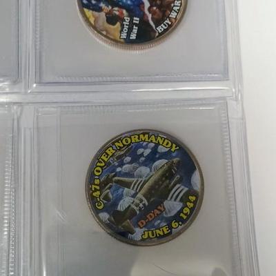 WWII COLORIZED KENNEDY HALF DOLLARS
