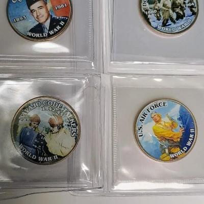 WWII COLORIZED KENNEDY HALF DOLLARS