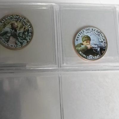 WWII COLORIZED KENNEDY HALF DOLLARS