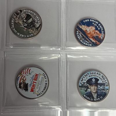 WWII COLORIZED KENNEDY HALF DOLLARS