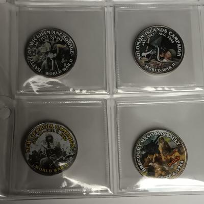 WWII COLORIZED KENNEDY HALF DOLLARS