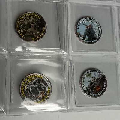 WWII COLORIZED KENNEDY HALF DOLLARS