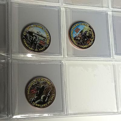 WWII COLORIZED KENNEDY HALF DOLLARS
