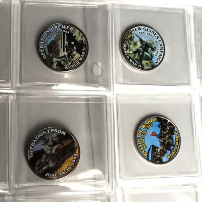 WWII COLORIZED KENNEDY HALF DOLLARS