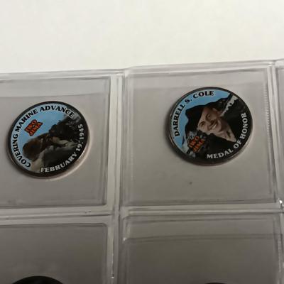 WWII COLORIZED KENNEDY HALF DOLLARS