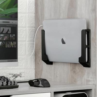 BrainWavz Vertical Wall Mount Laptop Holder with Adhesive & Screw In, 1.2" / 31mm, for Macbooks, Surface, Keyboards, Switch,...